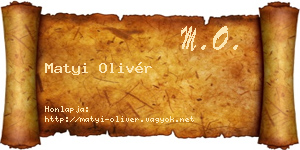 Matyi Olivér névjegykártya