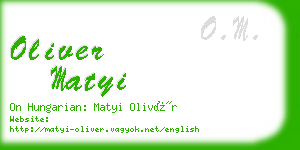 oliver matyi business card